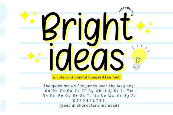 Bright Ideas: A Playful Handwriting Font for Thoughtful Digital and Analog Work