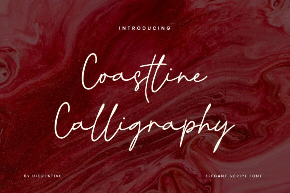 Coastline Calligraphy: The Elegant, Beach-Inspired Handwritten Font for Modern Design