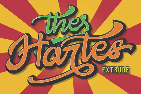 The Hartes: A Bold Vintage Handwritten Font