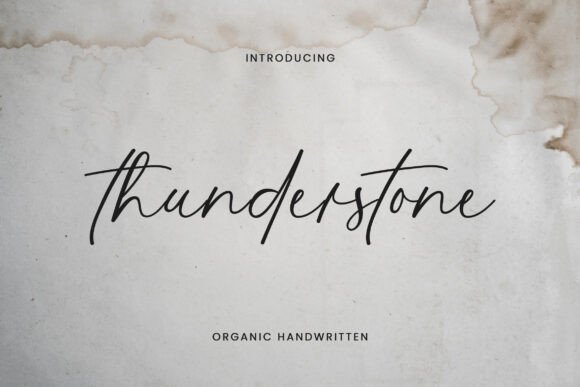 Thunderstone: The Handwritten Font That Feels Like It Was Made for Your Next Project